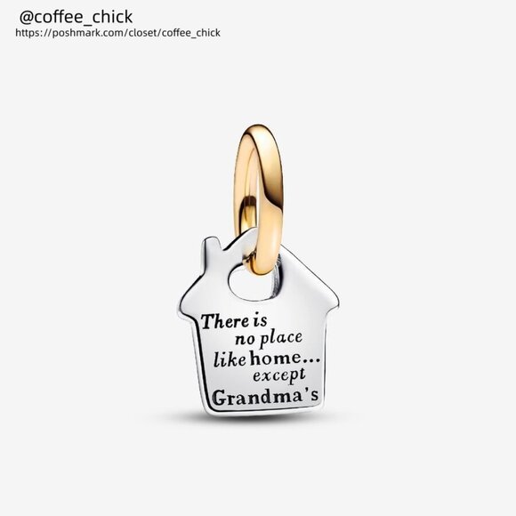 Pandora Two-tone Grandma's House Dangle Charm|Two-tone - Picture 1 of 2
